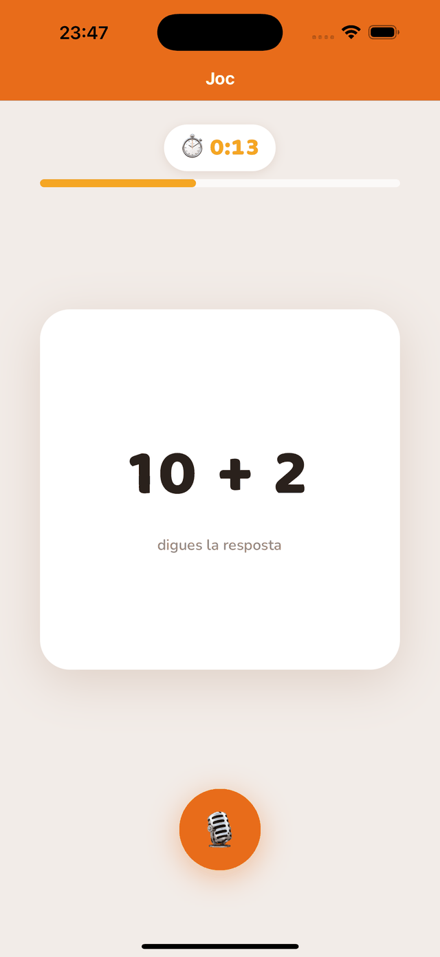 Una sessió: «7 + 5 = ?»