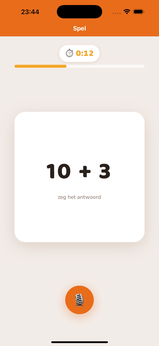 Een sessie: “7 + 5 = ?”