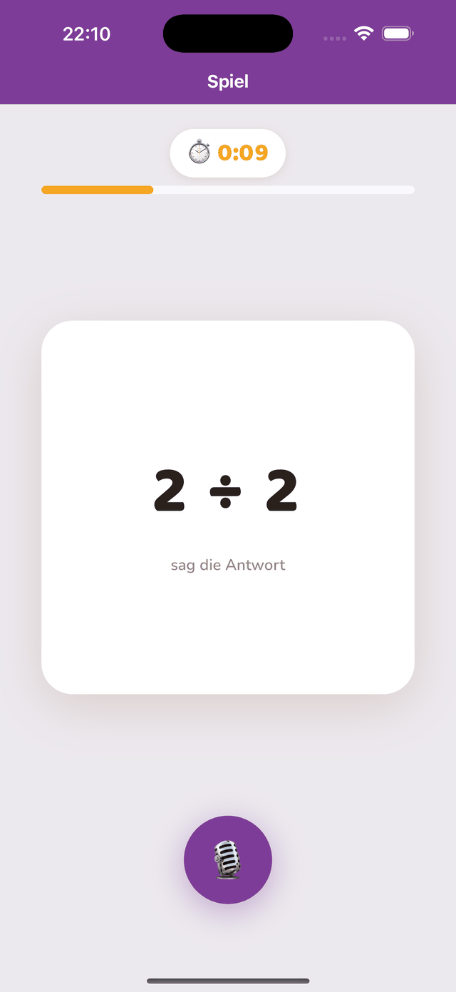 Eine Sitzung: „42 ÷ 6 = ?“