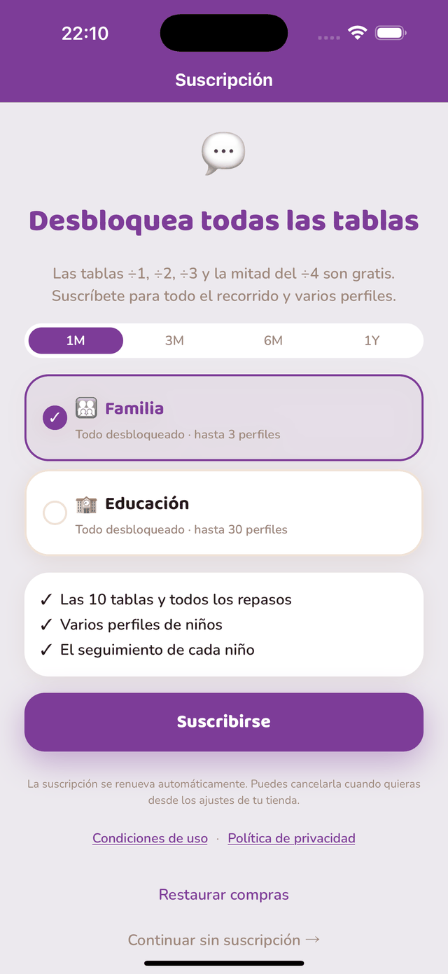 Suscripción