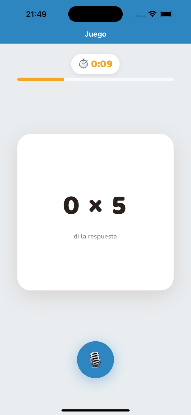 Una sesión: «7 × 8 = ?»