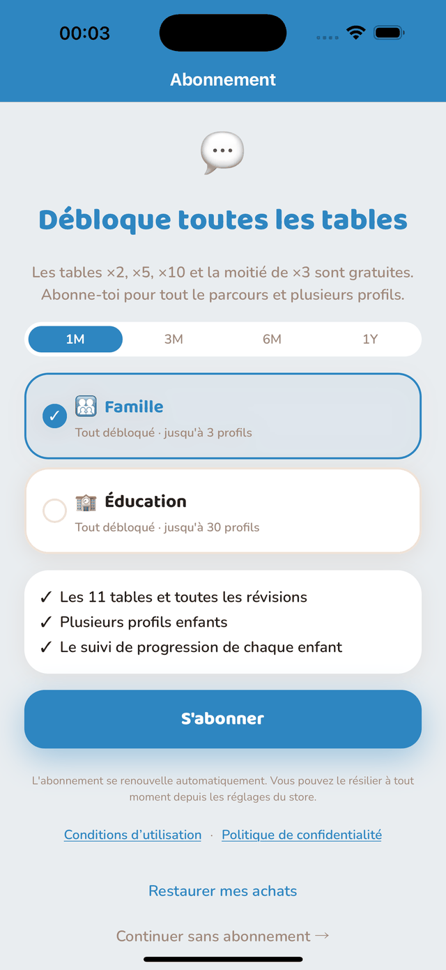 L’abonnement