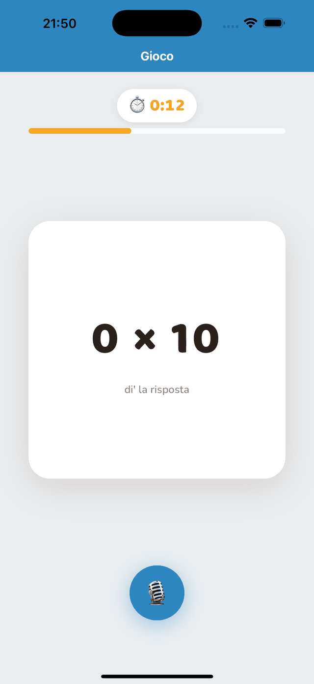 Una sessione: «7 × 8 = ?»