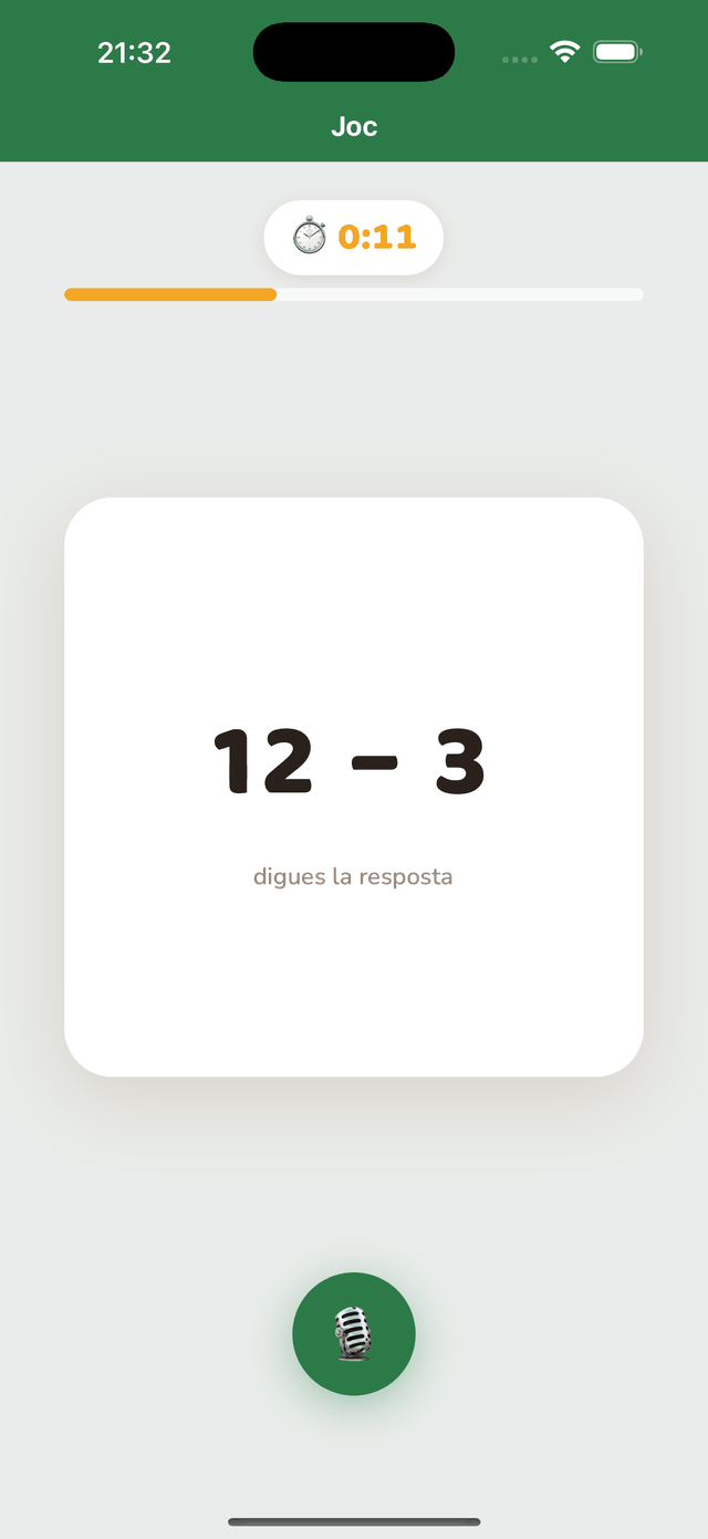 Una sessió: «9 − 4 = ?»