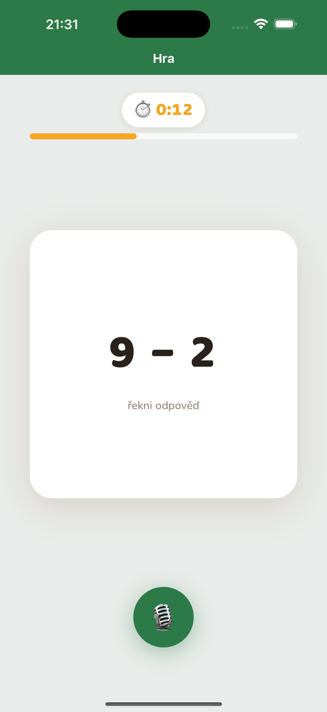 Trénink: „9 − 4 = ?“