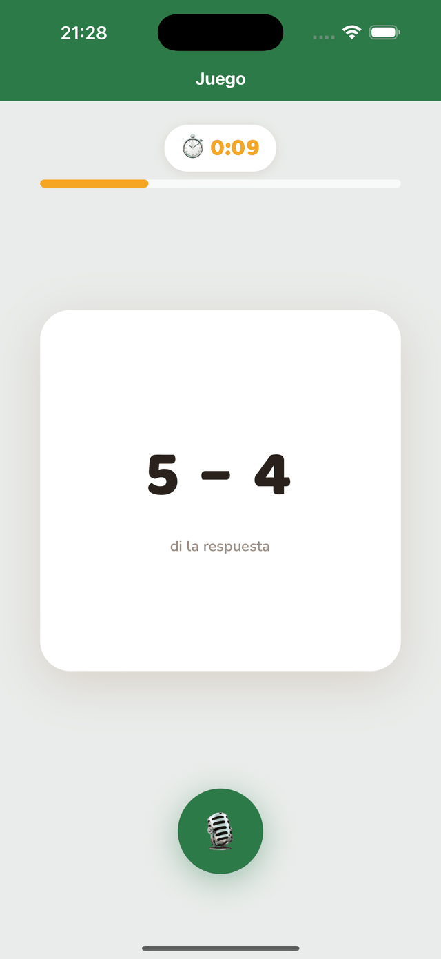 Una sesión: «9 − 4 = ?»