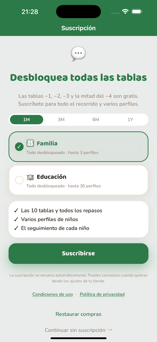 Suscripción