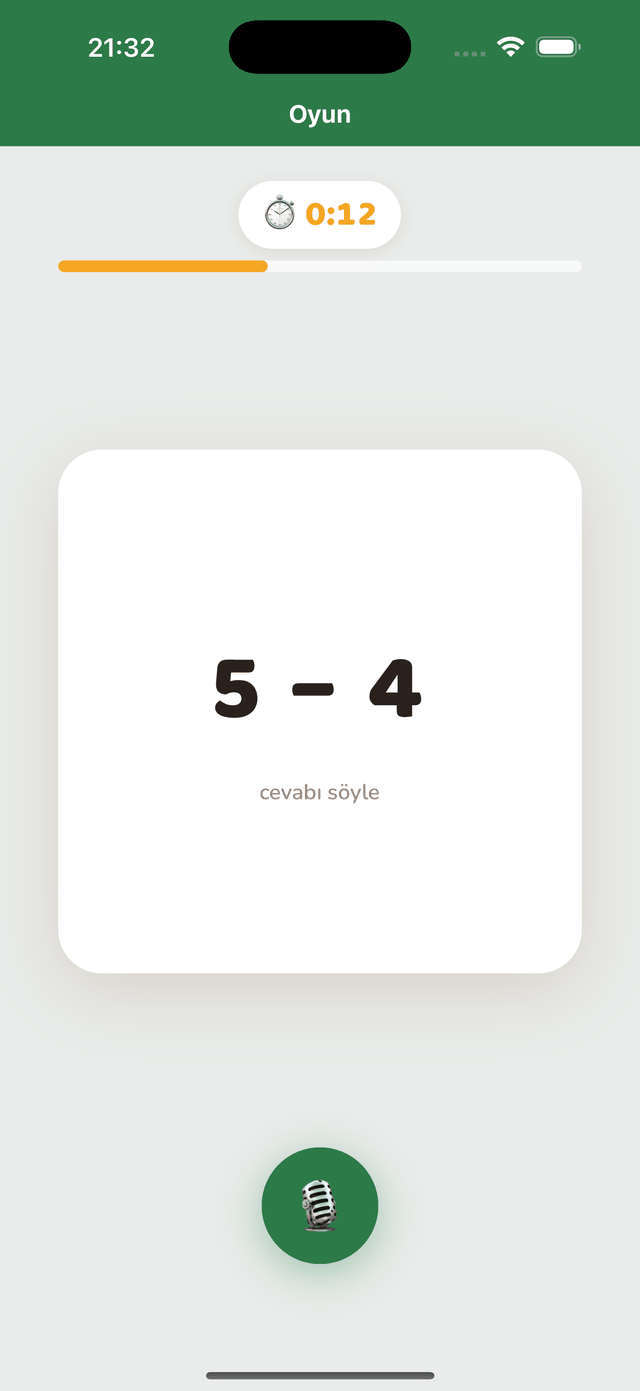 Bir seans: “9 − 4 = ?”