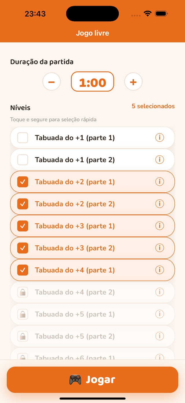 As etapas da trilha Adição