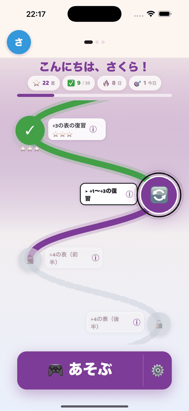進度のコース