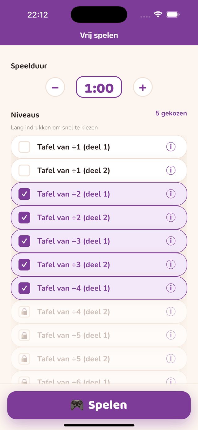 De stappen van de route Deelsommen